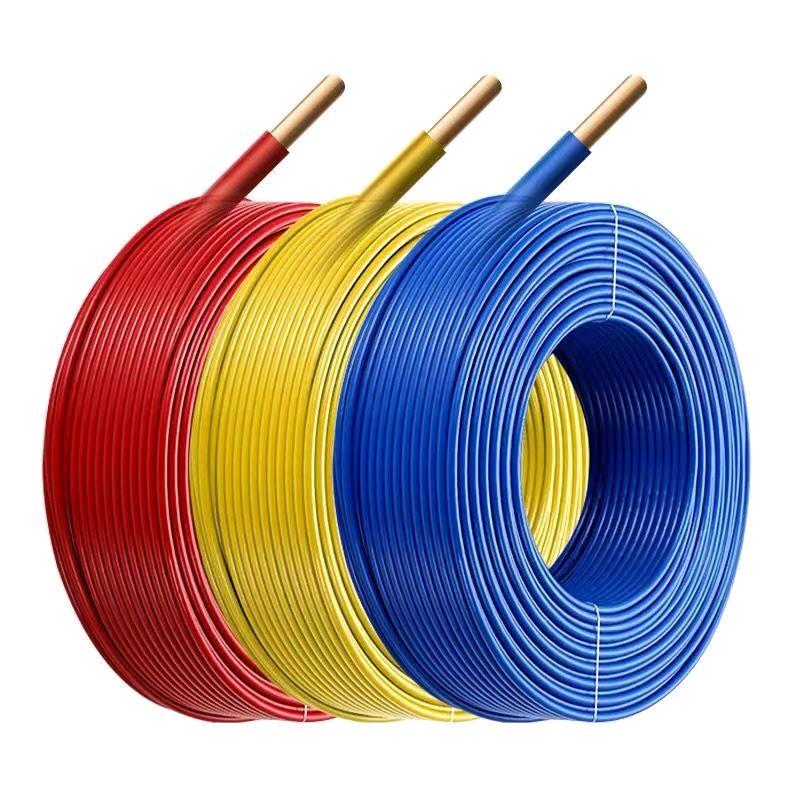 National standard BV pure copper wire 4/1.5/6/2.5 square copper core wire, home decoration copper wire, household single stranded hard wire