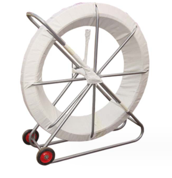 Fiberglass cable threading device, conduit threading device, electrician, electrical fiberglass cable threading device, conduit threading device, cable and optical cable unblocking, lead threading device, pay off device, traction device