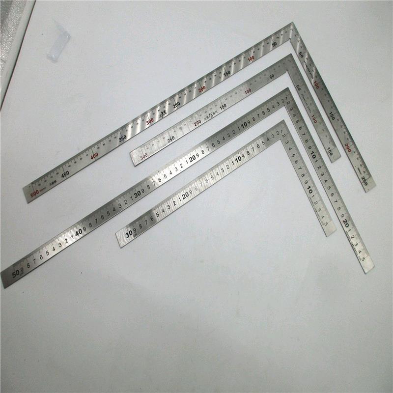 Stainless steel turning ruler, angle ruler, thickened right angle ruler, turning ruler, right angle ruler, wooden ruler, metal scale angle ruler