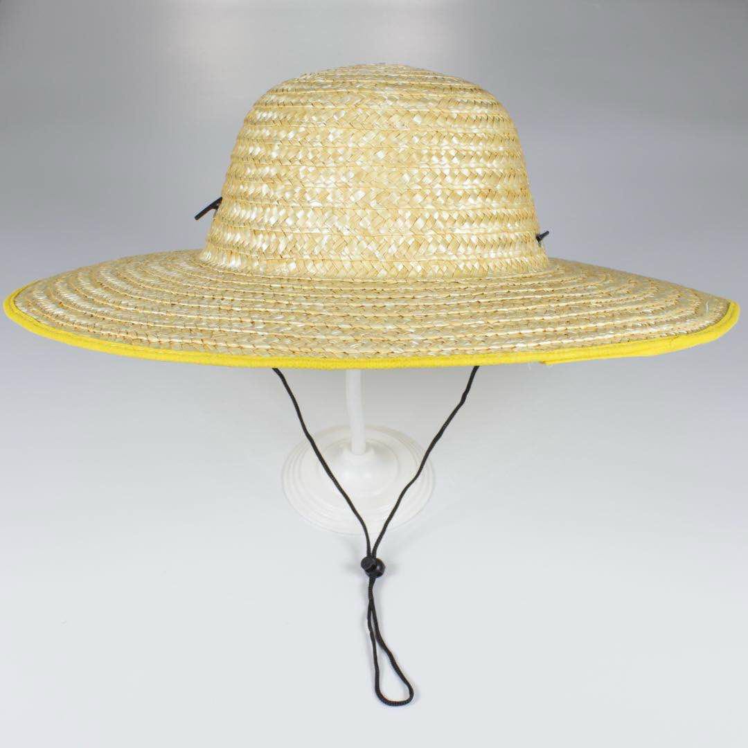 45cm edge wrapped original color straw hat