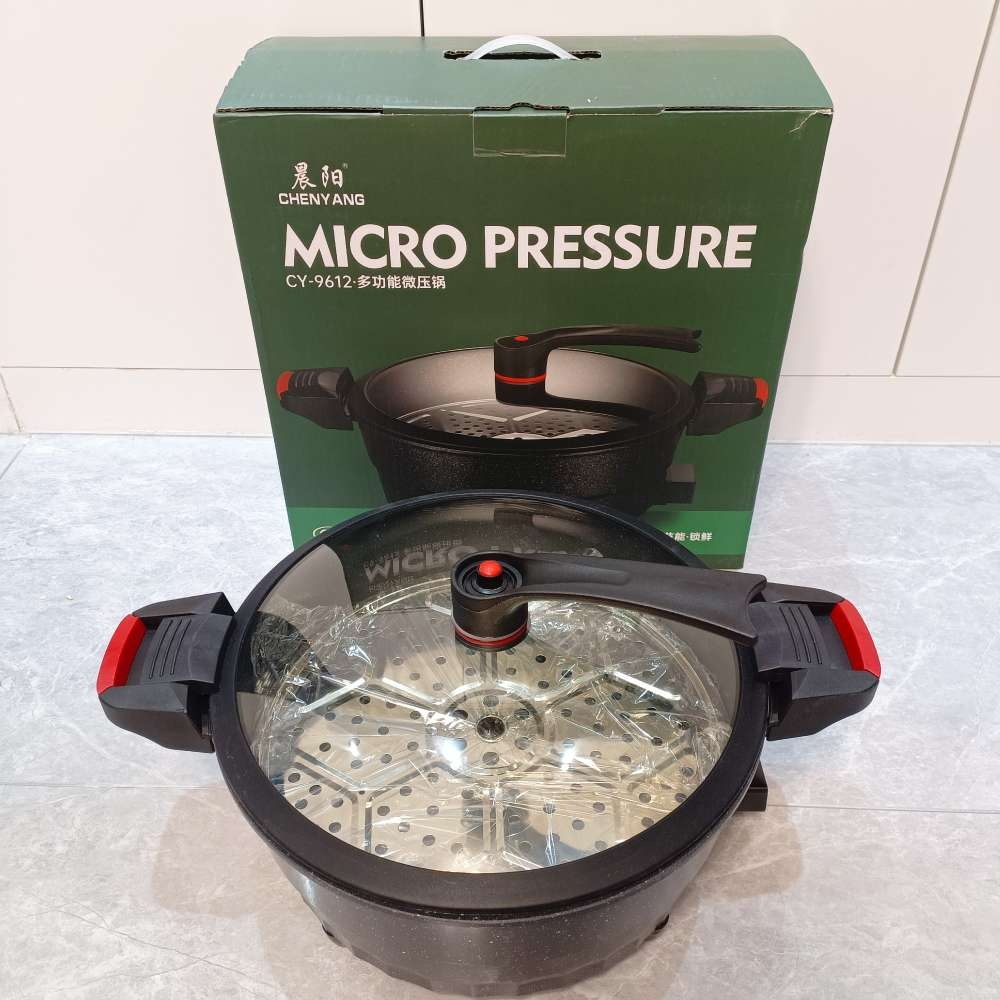Plug in electronic micro pressure cooker, electric hot pot, wheat rice stone, non stick electronic dormitory steaming, baking, water boiling pot, micro pressure cooker for household use