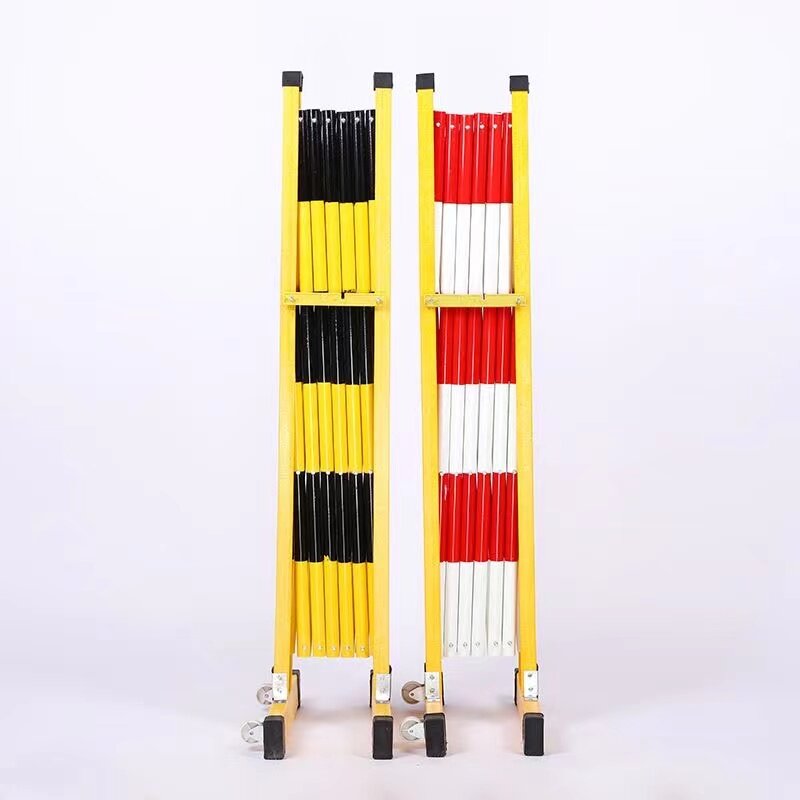 Fiberglass telescopic fence construction fence movable school kindergarten entrance fence movable fence telescopic fence