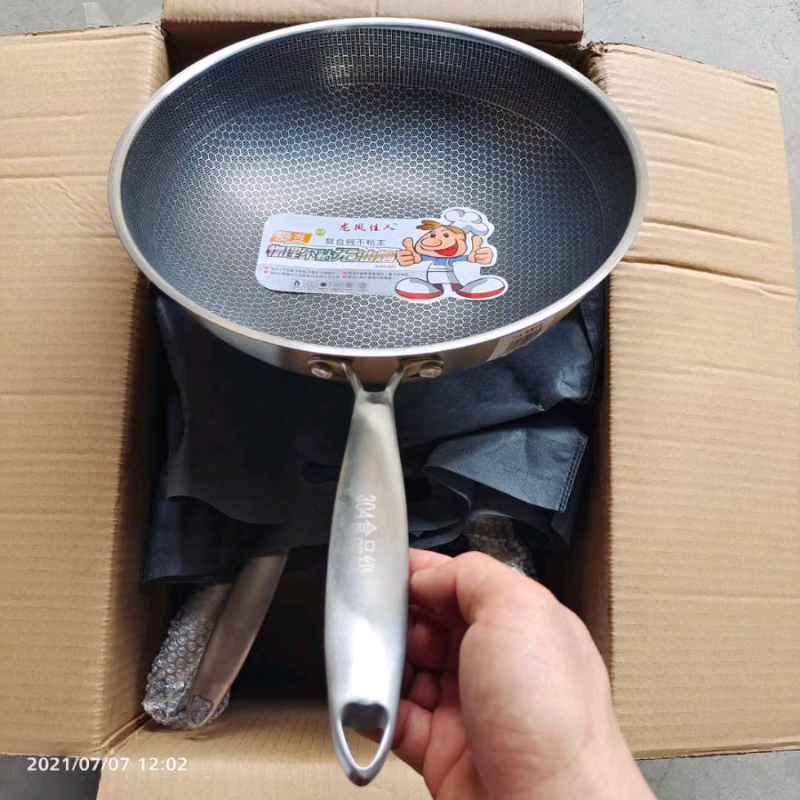 34 # Composite steel non stick pan Composite steel frying pan