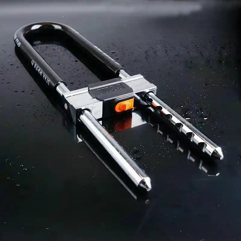 Jiuxing brand glass door lock U-shaped plug-in lock glass door lock handle lock handle lock anti-theft lock double door extended U-shaped lock plug-in lock storefront store lock