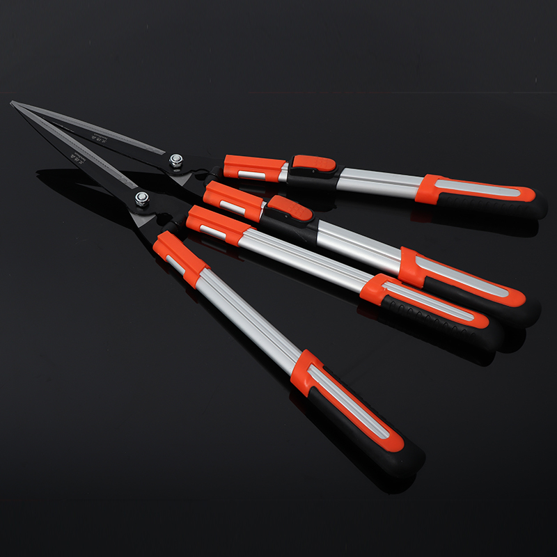 Landson lawn shears, pruning shears, fence shears, hedge shears, large scissors, flat shears, serrated aluminum alloy telescopic shears