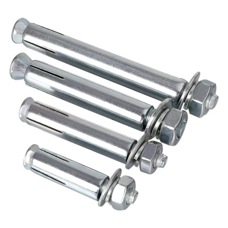 Winning bid for galvanized expansion screw, blue white zinc extended external expansion bolt, burst screw, iron expansion pipe