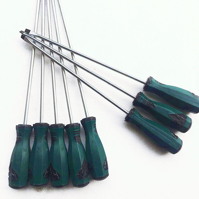 Haomai large size dual color handle screwdriver screwdriver screwdriver screwdriver screwdriver flathead screwdriver cross screwdriver (color random)