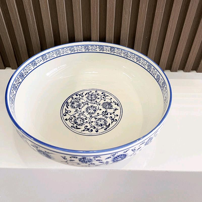 Soup Bowl, Rice Bowl, Large Bowl, Noodle House, Creative Blue and White Soup Powder, Rice Noodle Bowl, Spicy Hot Pot Soup Bowl