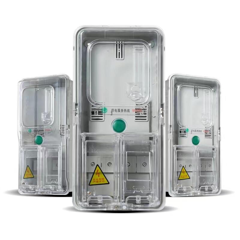 Transparent plastic electric meter box household complete set of electric meter box list indicates the installation of electric meter box