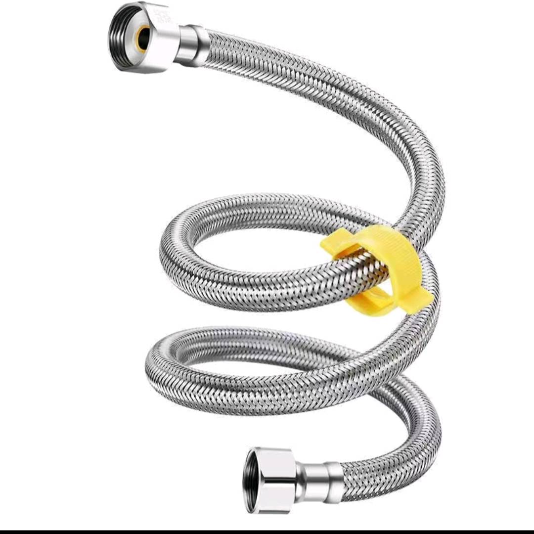 304 stainless steel braided hose water heater toilet faucet connecting pipe 4-point high-pressure explosion-proof inlet hose for household use
