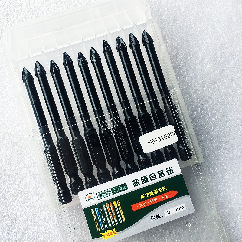 Haomai Bawang Short Hexagonal Drill Bit Multi functional Drill Bit Ceramic Tile Drilling Drill Bit Triangle Glass Drilling