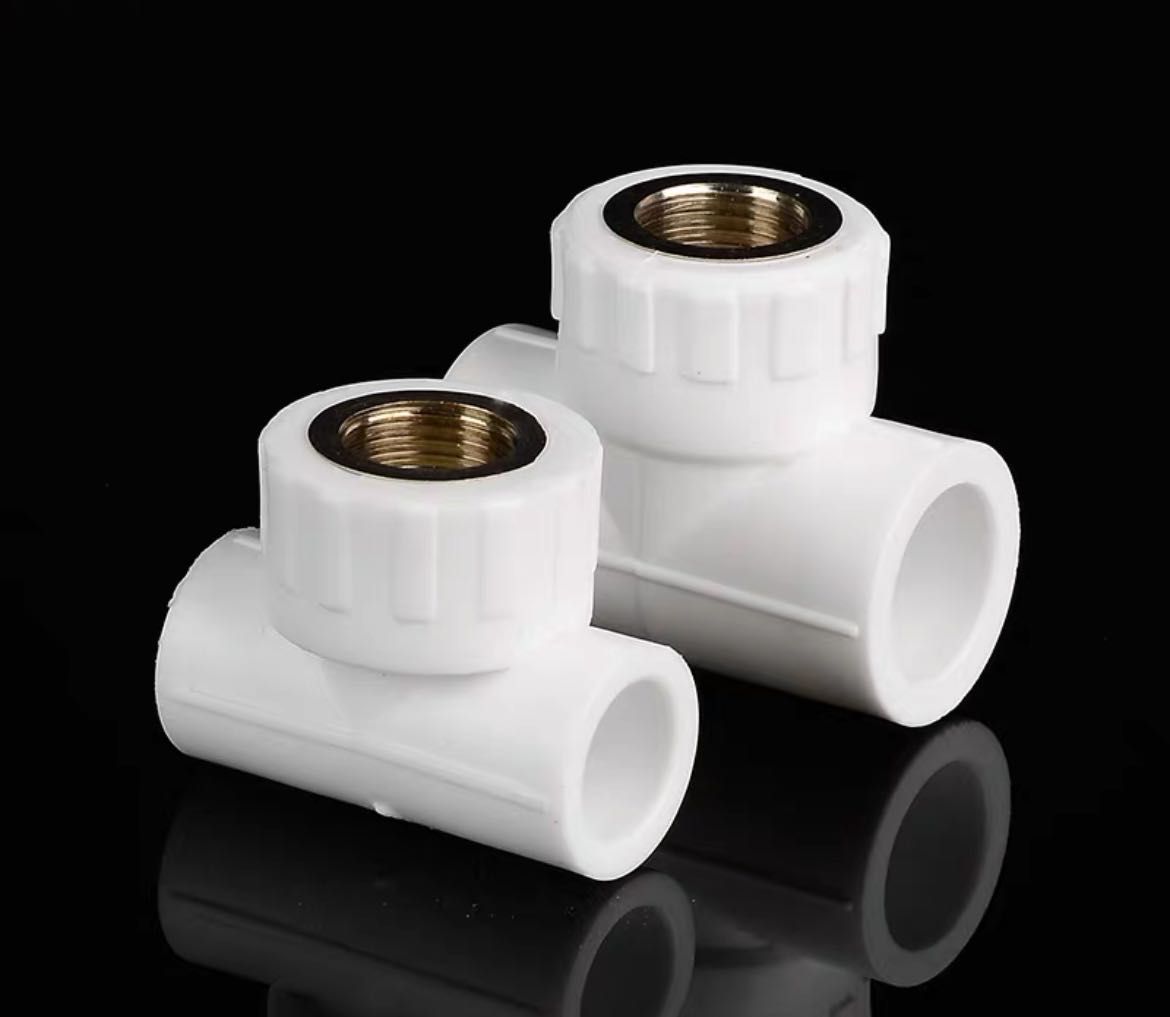 Premium thickened copper 4 minutes 6 minutes 1 inch 20 25 32 PPR internal thread three-way water pipe fittings PPR pipe joint fittings