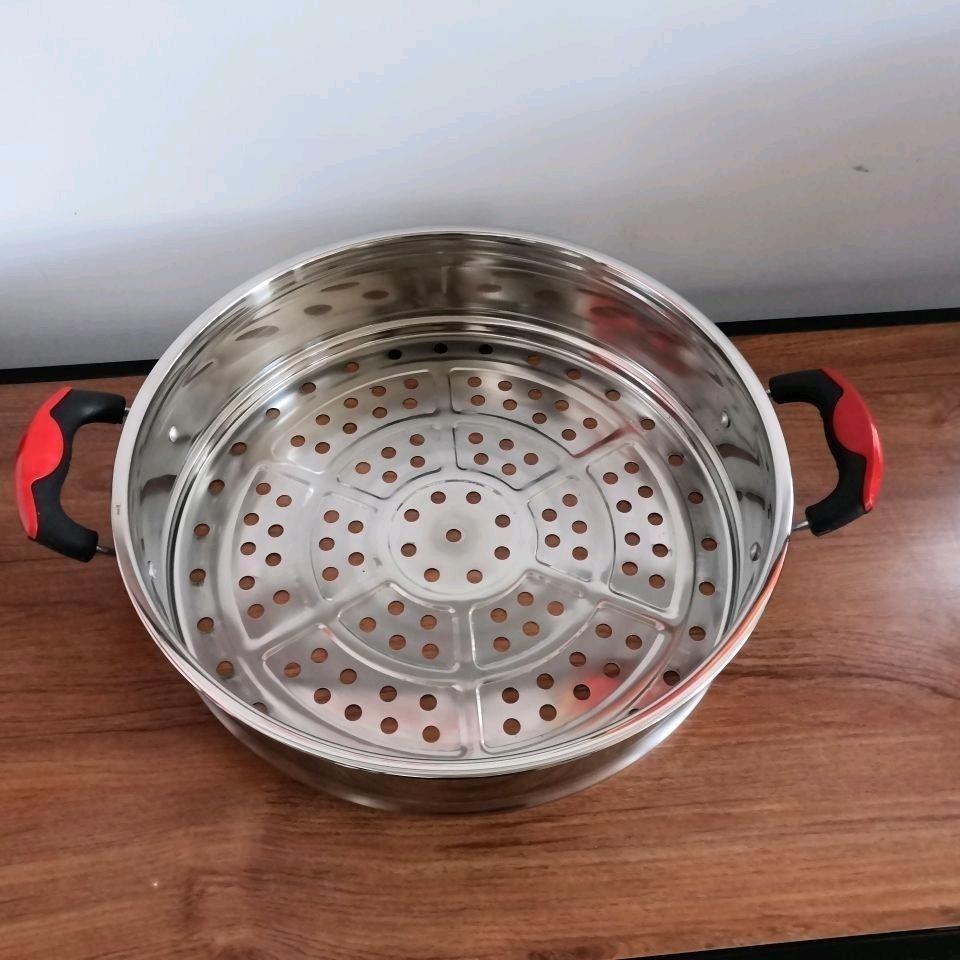 Multi purpose stainless steel electric frying pan, steamer, basket, and drawer with increased height and thickness