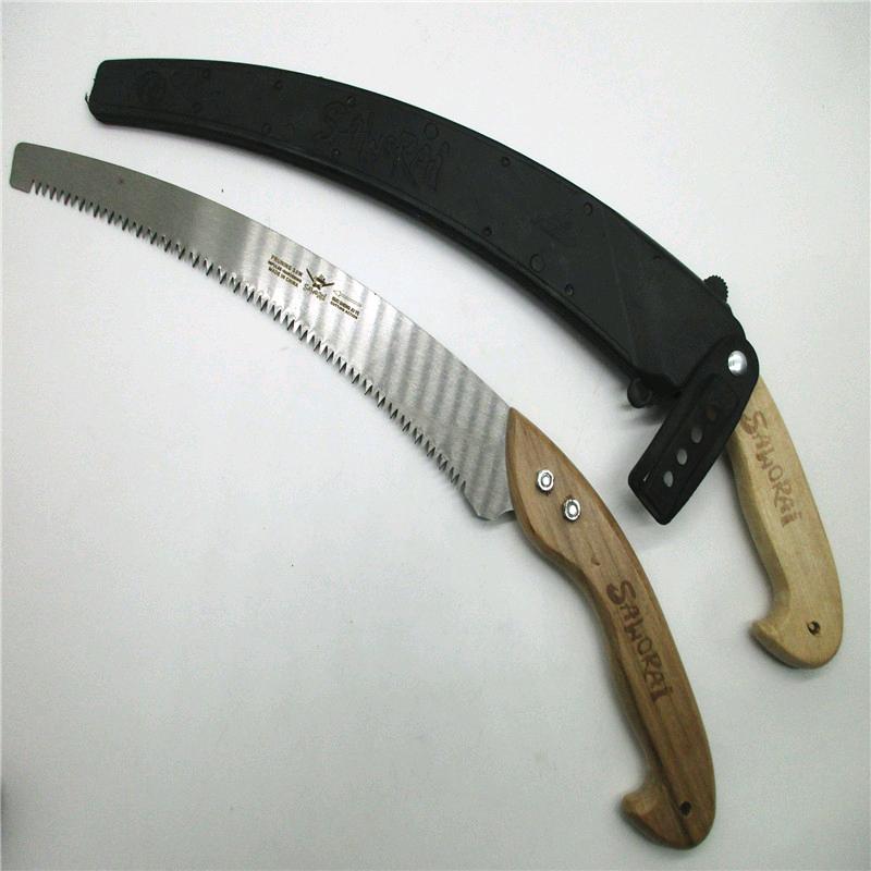 Wooden handle bending saw, hand saw, logging waist saw, woodworking tools, garden hand saw, pruning saw, double-sided toothed saw