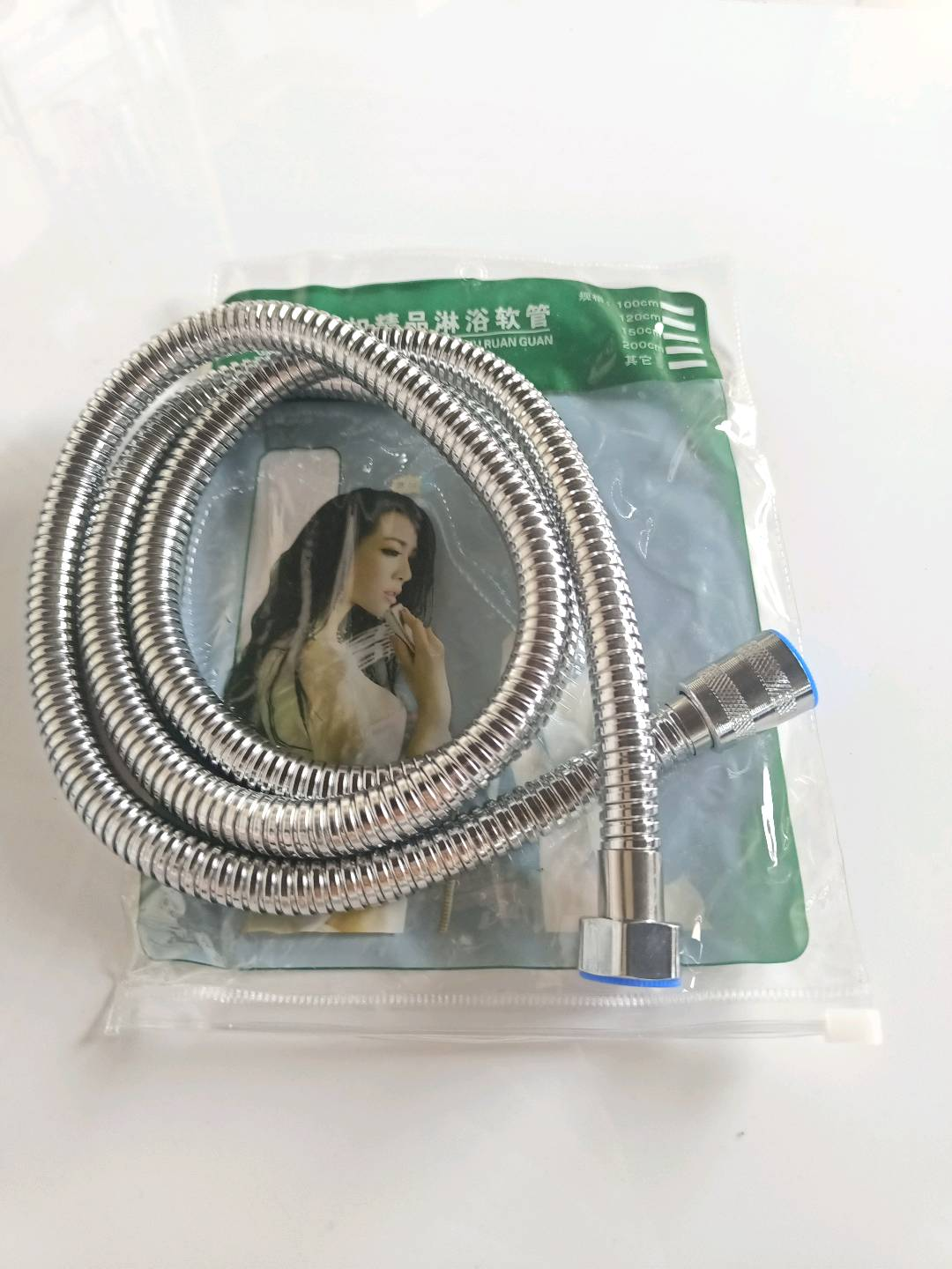 Electroplated encrypted shower pipe with a 1.5-meter-long alloy cap