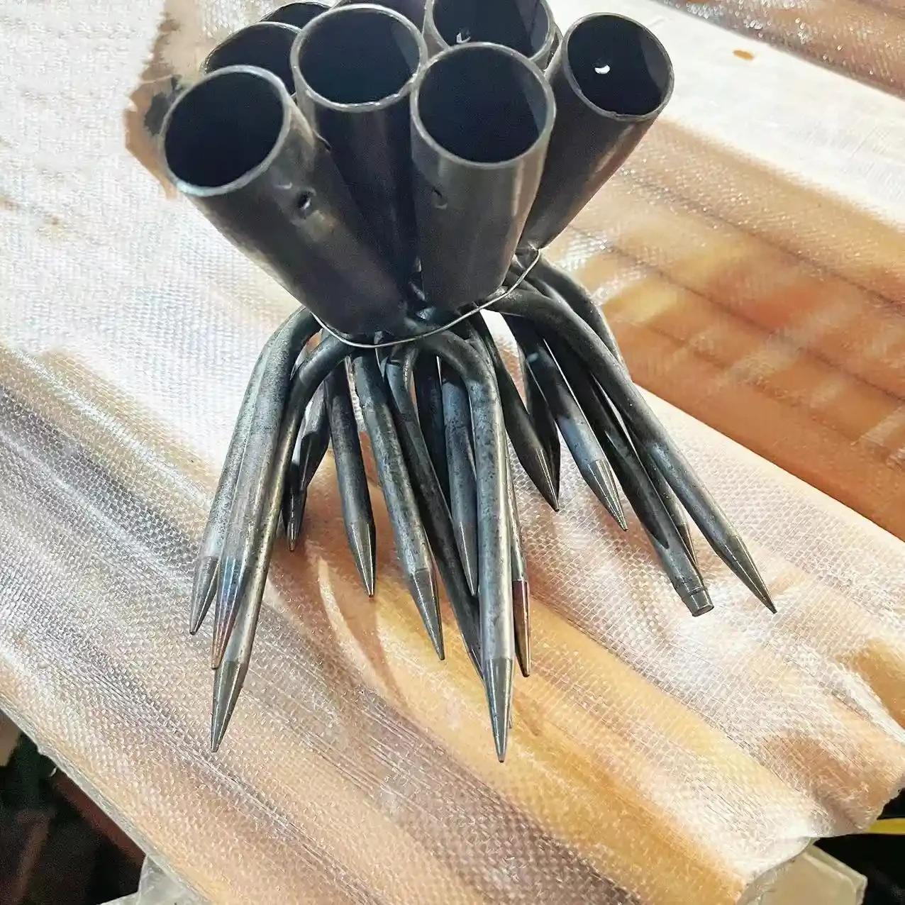 Two toothed grappling hook, iron rake, agricultural tool, grappling hook, agricultural tool, large size, thick rake, two toothed rake, soil turning rake, nail rake, plowing rake, two toothed grappling hook