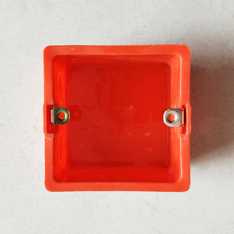 86 type PVC red wire box, PVC wire box, punched wire box, electrician box, cassette, bottom box