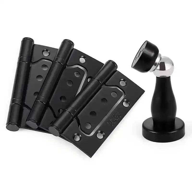 Stainless steel set door hinges, silent hinges, stainless steel door stopper+hinges, a set of stainless steel hinges, wooden door loose leaf, antique copper thick folding hinges, silent hinges