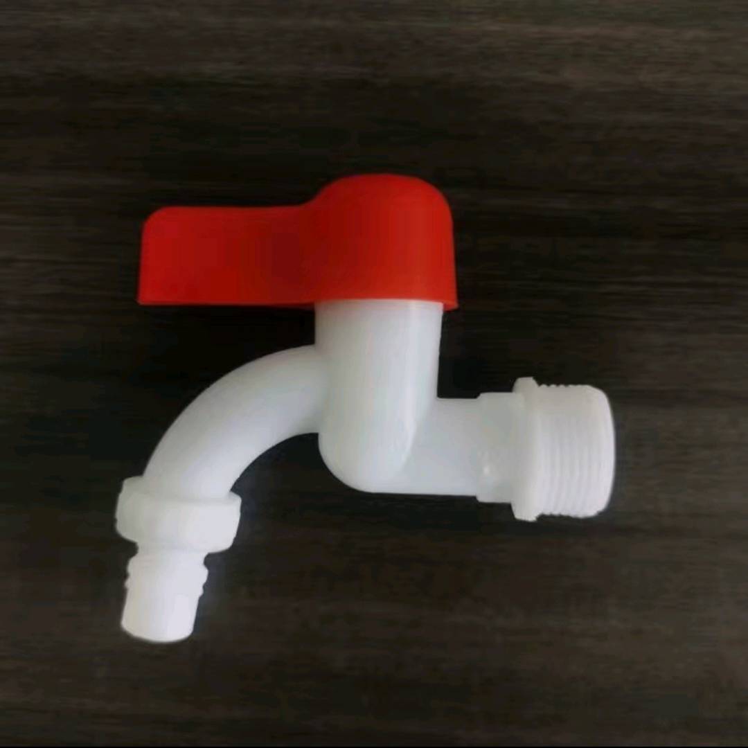 Plastic faucet, water spout, washing machine special faucet, extended and thickened hot water anti freezing flat mouth, 4 points