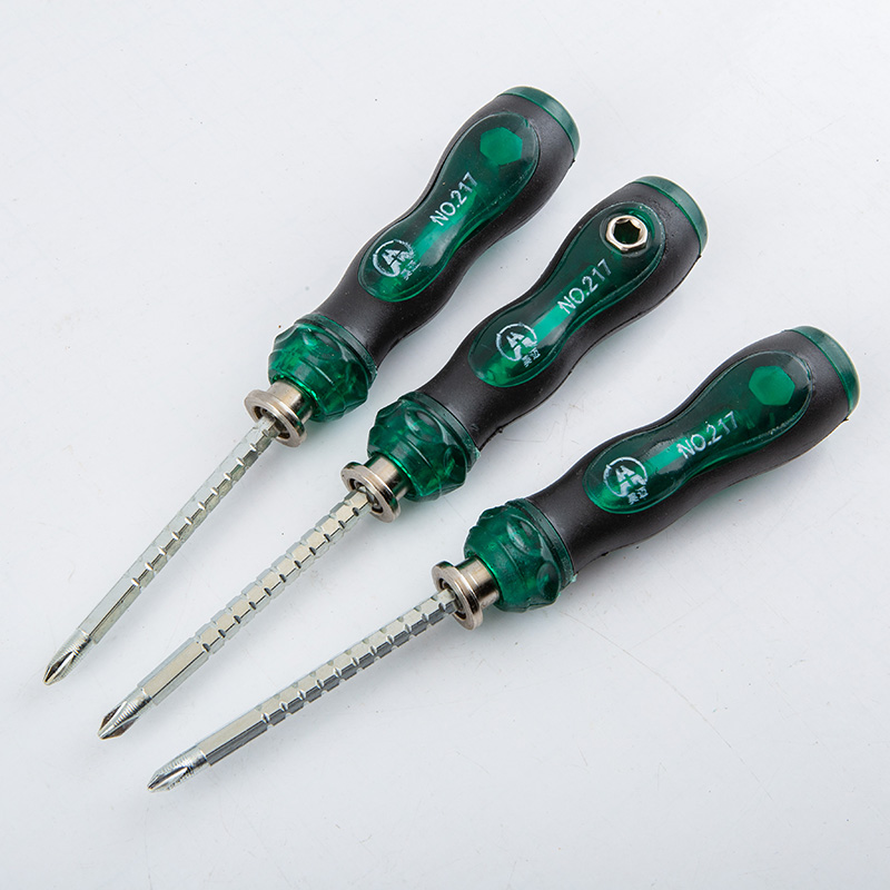 Haomai transparent telescopic three purpose screwdriver, screwdriver, screwdriver, screwdriver
