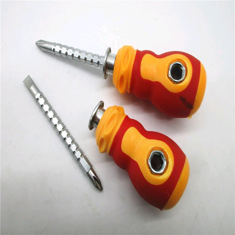 Wholesale 2-inch thick handle telescopic screwdriver, cross shaped manual extension multifunctional telescopic screwdriver, multi-purpose telescopic screwdriver