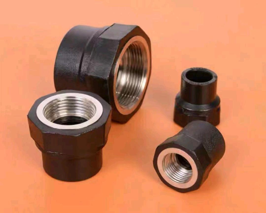 PE pipe external thread direct internal thread internal and external thread hot melt socket joint pipe water supply fittings black
