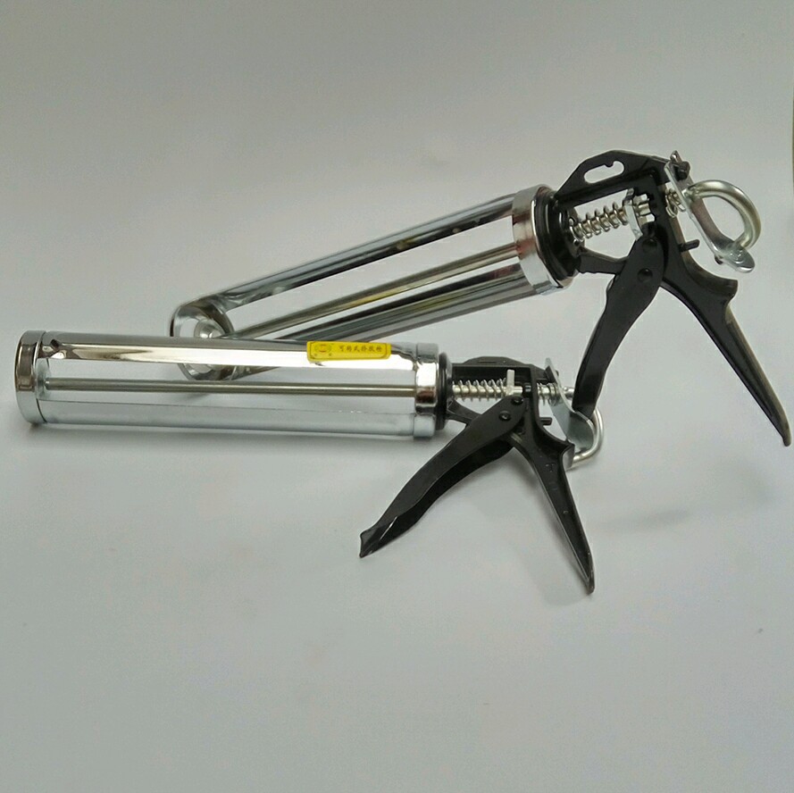 Glass glue gun, stainless steel automatic break glue structure glue special glue gun, labor-saving household silicone soft glue pressure glue gun, divine tool, rotatable glue gun