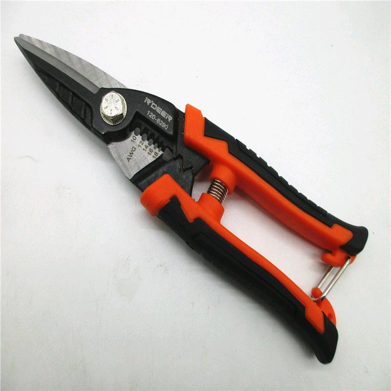 Multi functional wire stripping pliers, multifunctional electrician wire pressing pliers, wire pulling and cutting pliers, cable scissors peeler, wire stripping pliers
