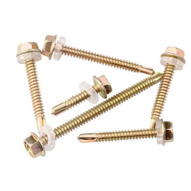 Color zinc hexagonal drill tail screw dovetail nail self drilling screw drill iron sheet color steel tile special nail