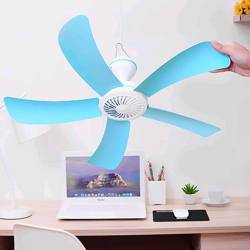 Household large ceiling fan, mosquito net, silent electric fan, household dormitory bed, small ceiling fan, mini type, gentle breeze, strong wind
