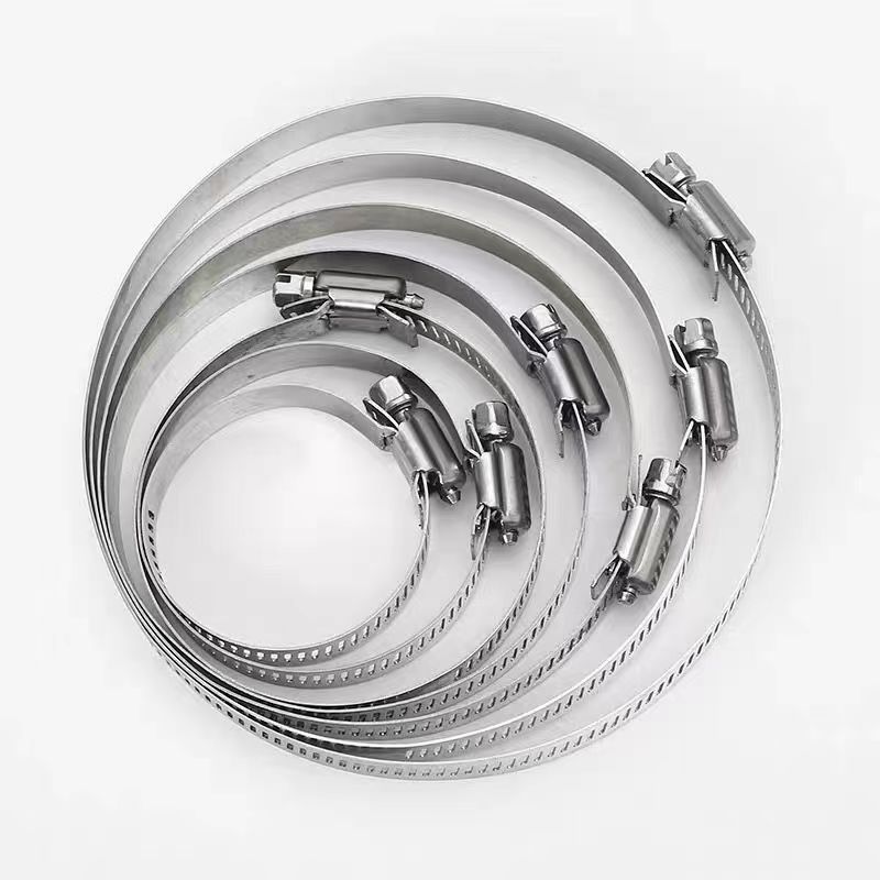 American style stainless steel throat clamp, double wire clamp, rubber hose fastening strap, handle clamp, American style 201 half steel buckle, 13-19mm