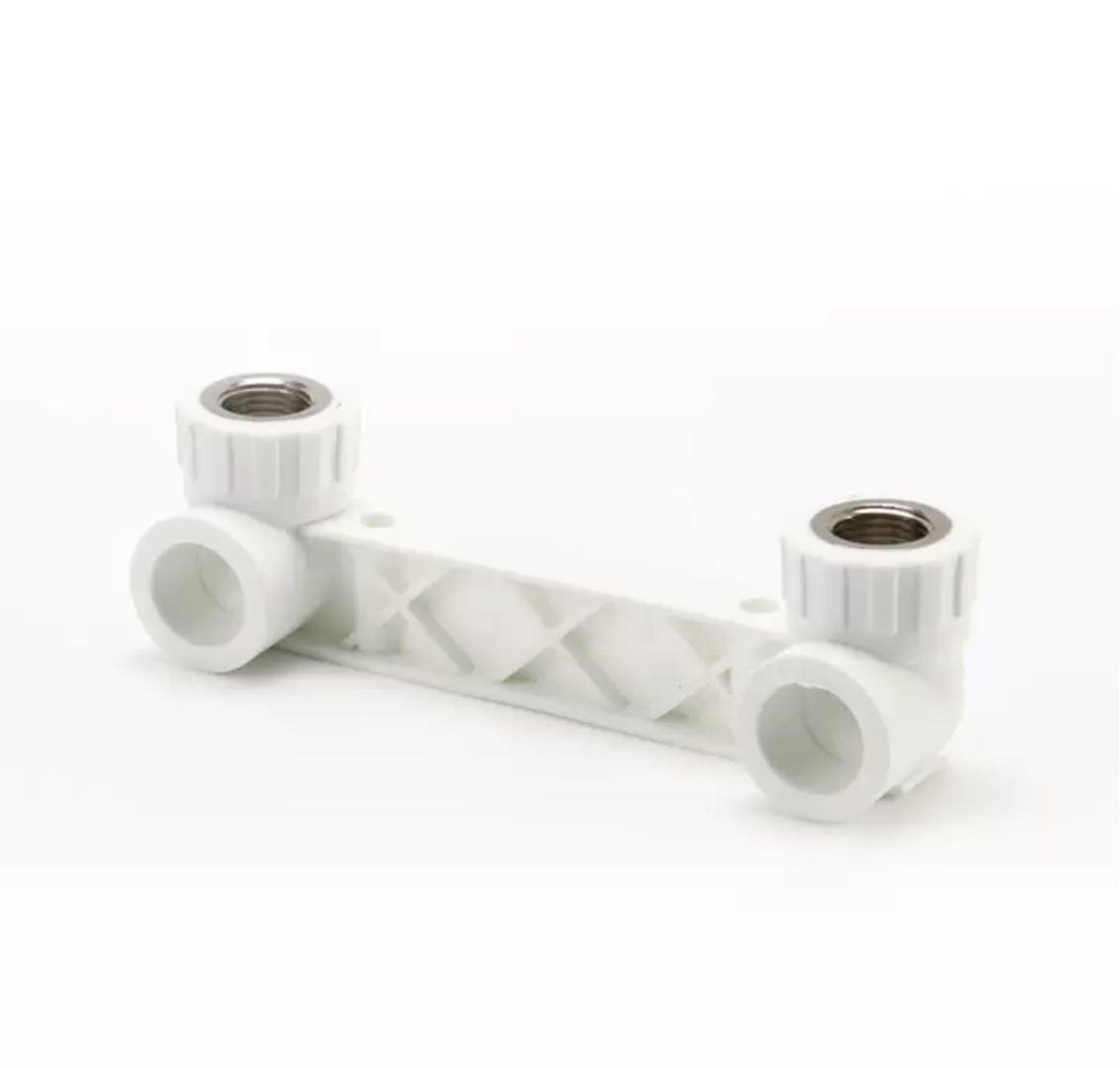 Premium thickened PPR water pipe fittings, hot melt joint, 4/20, 6/25, internal wire connected elbow, double internal wire three-way shower head
