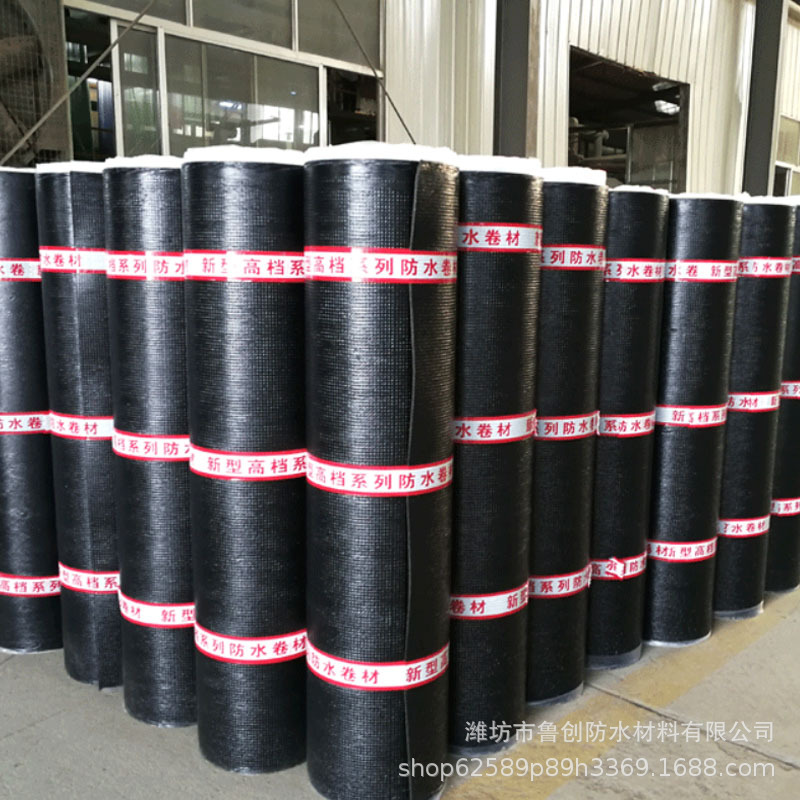 Asphalt SBS waterproof self-adhesive roll material for flat roofs with water leakage, waterproofing and repair, thermal insulation engineering, fire baked type