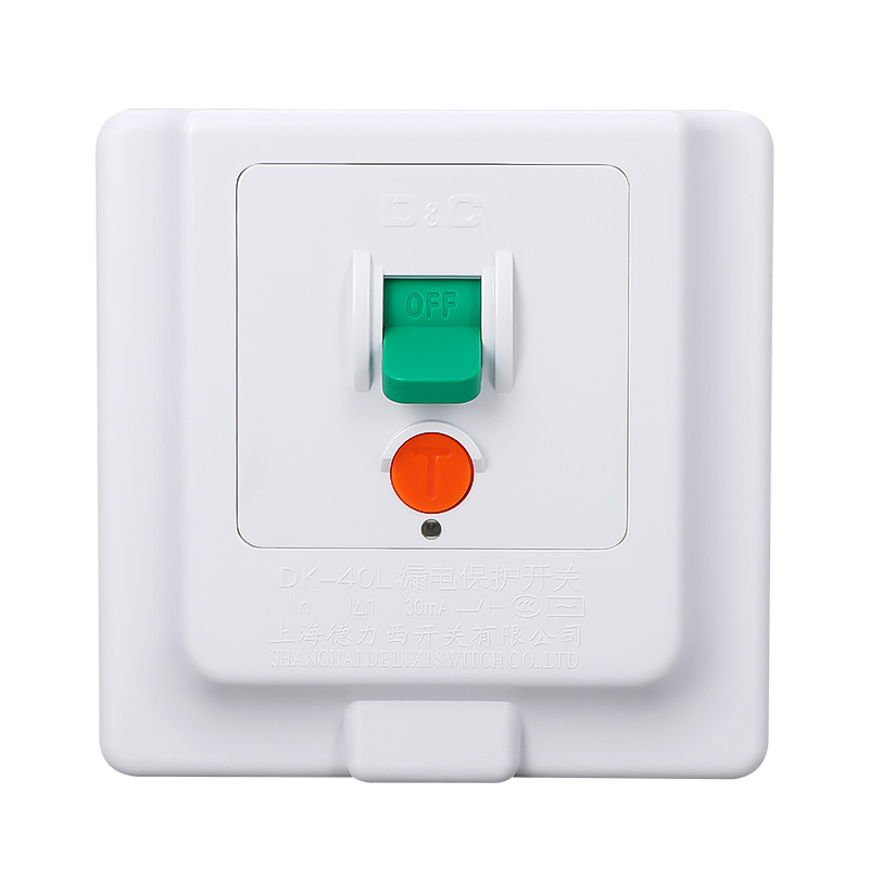 Shanghai Delixi Switch 86 Leakage Protector Household Electric Water Heater Leakage Protection Belt Switch