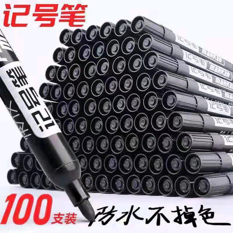 Marking Pen Waterproof Marking Pen Black Oil Non Erasable Large Head Pen Logistics Express Pen Special