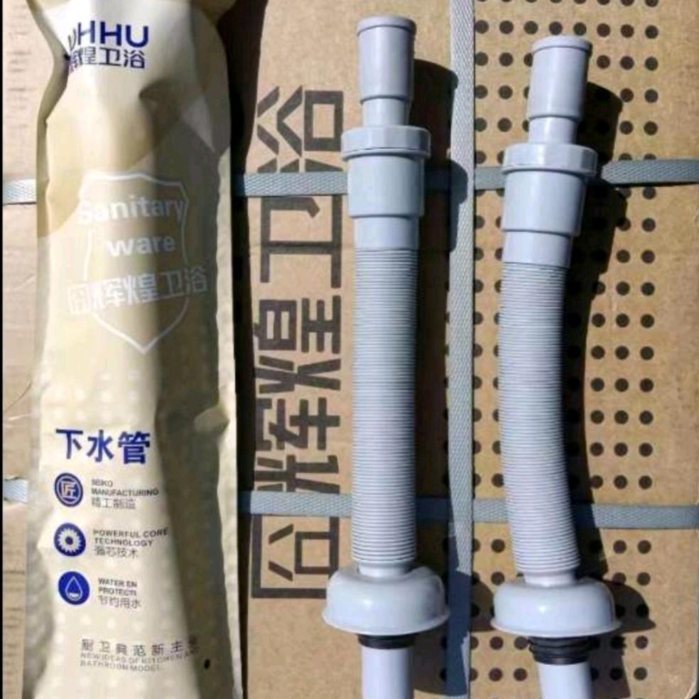 32 basin gray drainage pipe, washbasin, wash basin, mop basin, vegetable basin drainage pipe, anti odor extension, extendable extension pipe, anti odor rubber head pipe