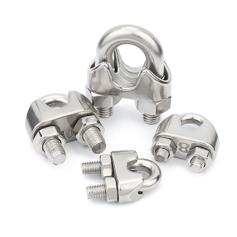304 stainless steel wire rope clamp head, U-shaped clamp rope buckle buckle, tie head lock buckle, rope tensioner, wire tensioner