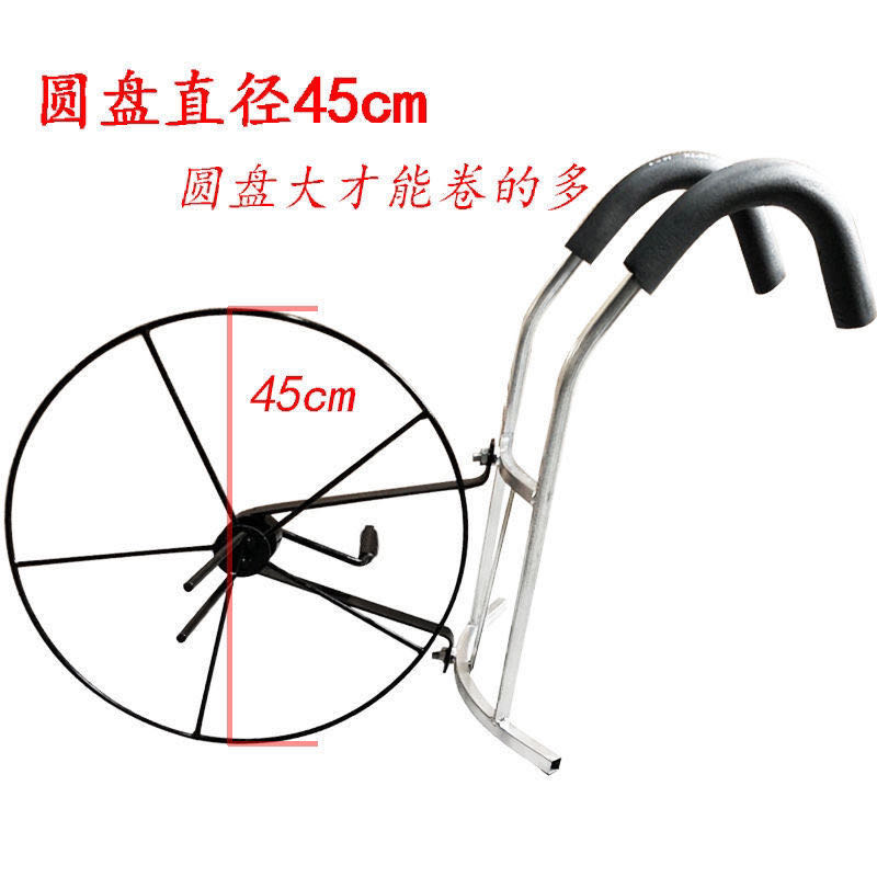 Water hose coiler, agricultural firefighting hand cranked closing frame, shoulder back universal irrigation artifact