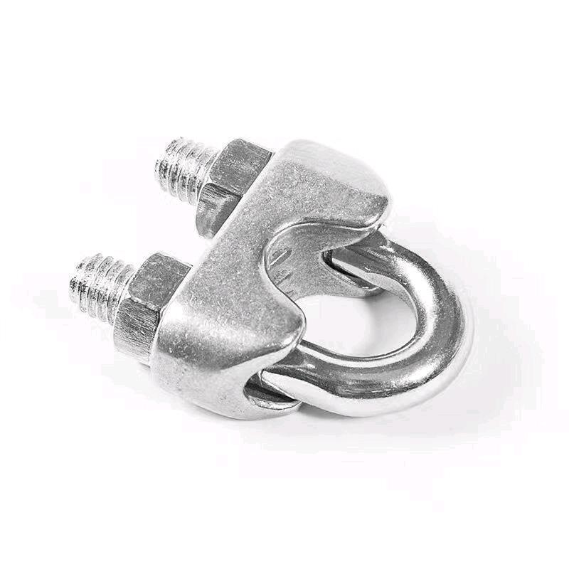 Wire rope U-shaped clamp, wire rope clamp, wire rope clamp, rope buckle, U-shaped Kama steel clamp, fixed joint, knot locking buckle