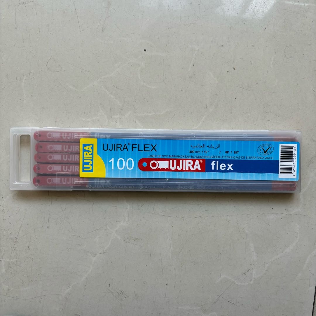 three hundred ✖️ twelve ✖️ 0.6 red blue dual color flexible plastic box saw blade with 18 teeth