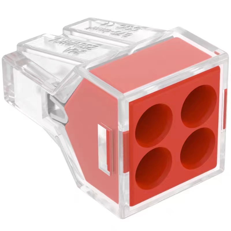Home decoration wire connector quick wiring terminal with one in and three out