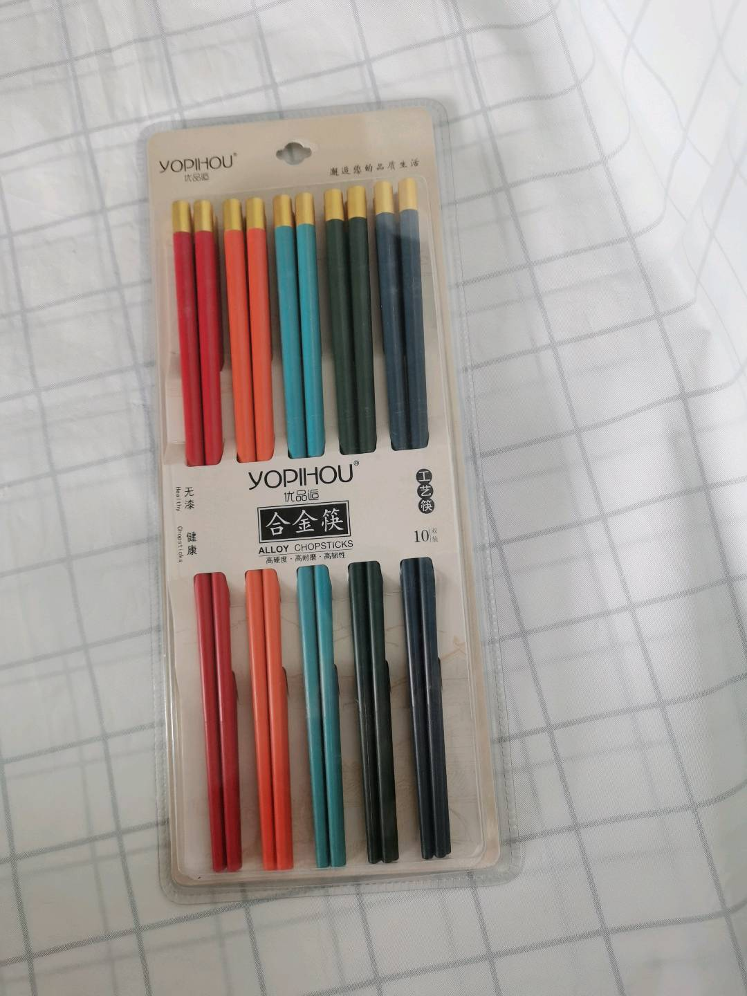 Chopsticks for home use, no mold, restaurant, colorful meal sharing, one person, one chopstick, plastic alloy chopsticks