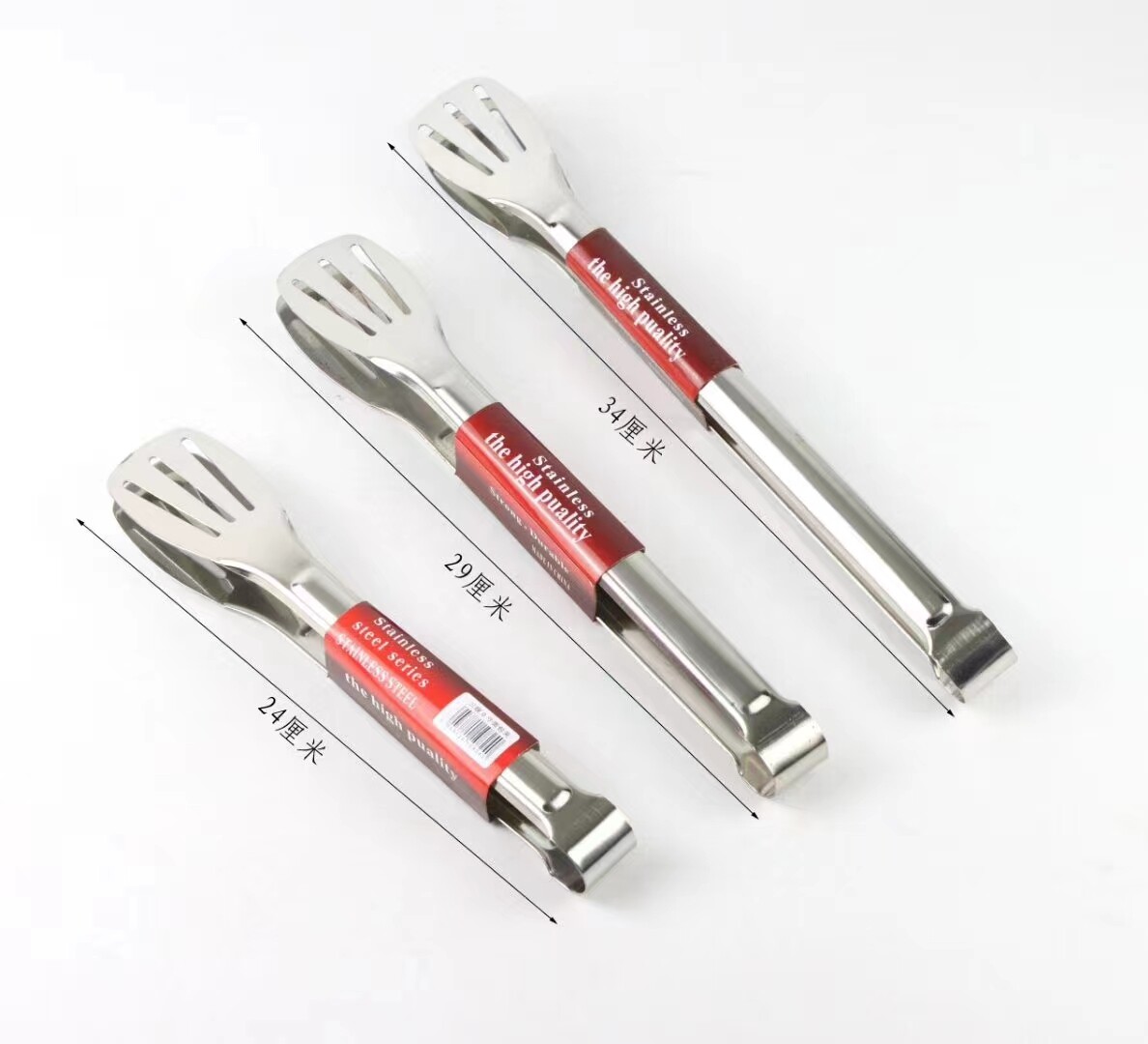 Stainless steel food clip for kitchen grilling, grilling, vegetables frying, steak, home use, heat-resistant bread, food thickening, commercial use