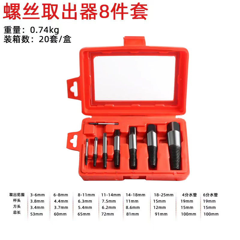 Broken head screw extractor, broken wire extractor, rusted broken head, sliding tooth screw extractor, divine tool for sliding wire extractor, double headed reverse wire universal disassembler