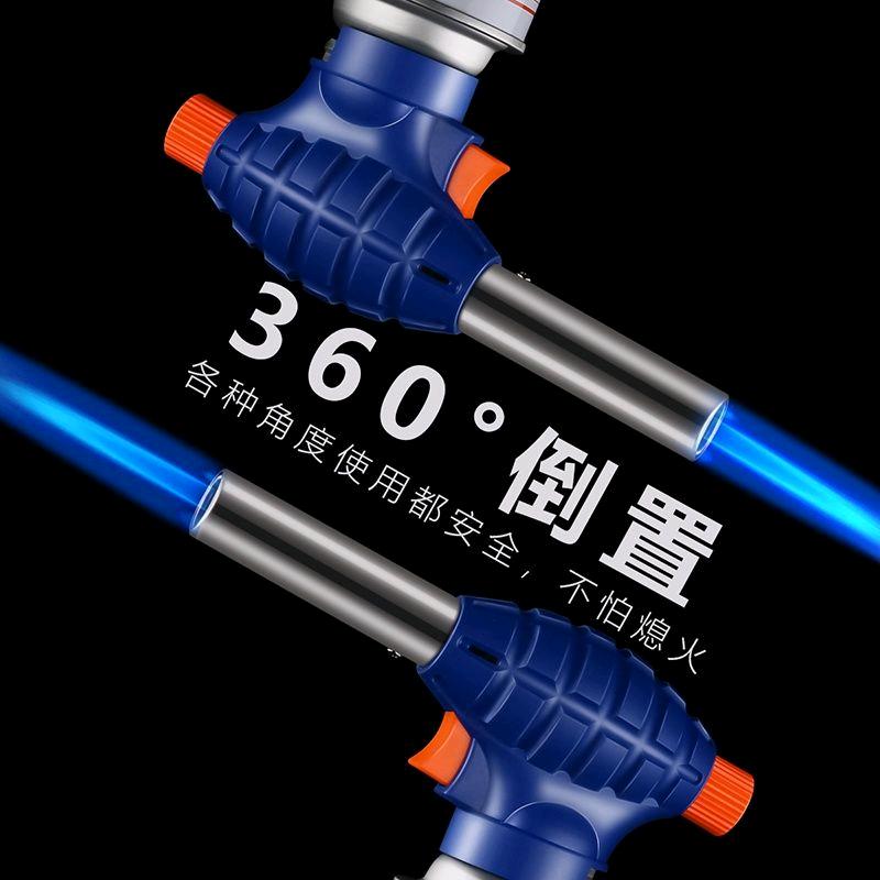 The grenade style flamethrower is 19 centimeters long with a copper core heat pipe that can rotate 360 degrees. The ceramic mouth has a strong anti burning firepower, making it suitable for installation