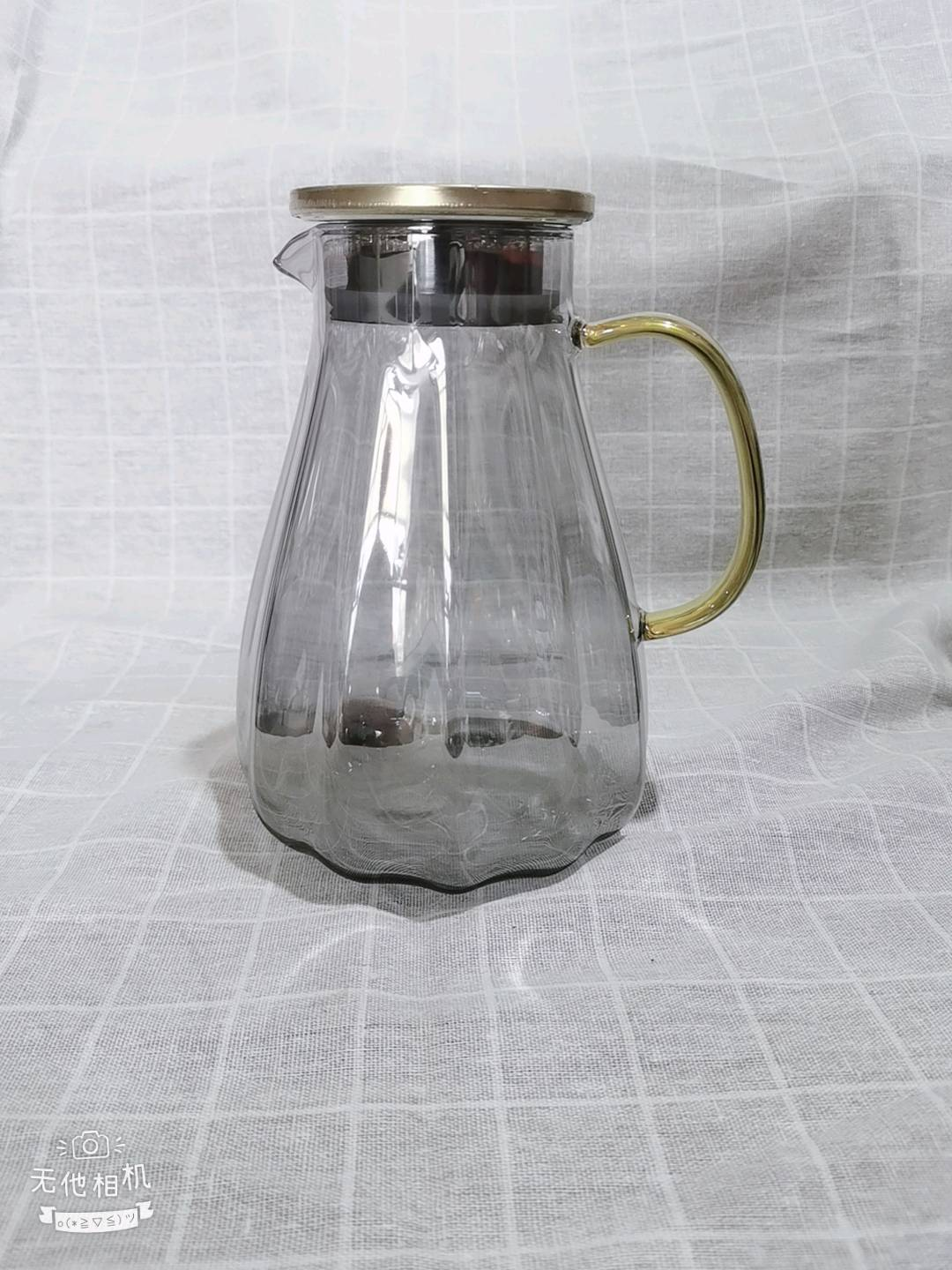 High borosilicate gray pumpkin cooling water kettle can cool water and make tea with steel lid