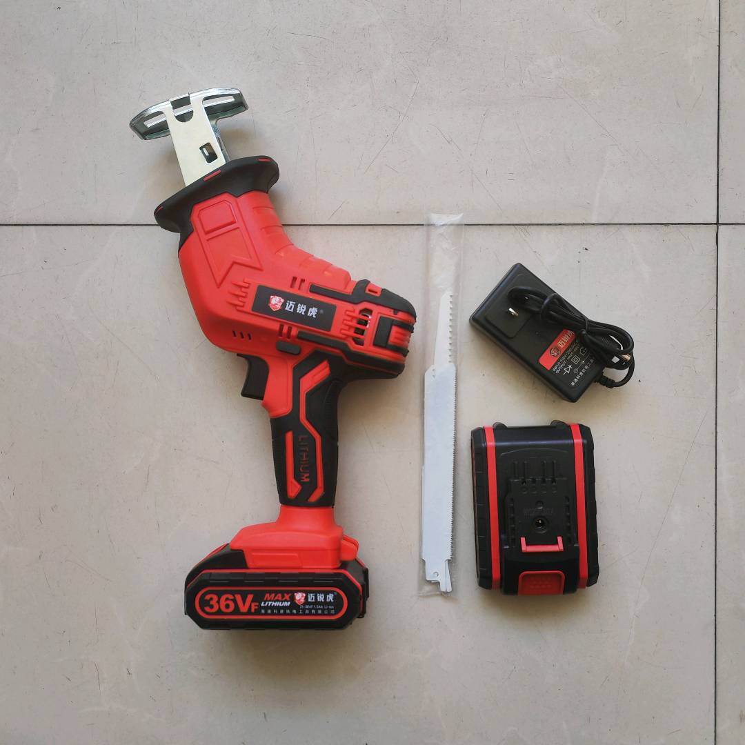 Electric saber saw, handheld multifunctional rechargeable lithium reciprocating saw, small outdoor household high-power electric saw
