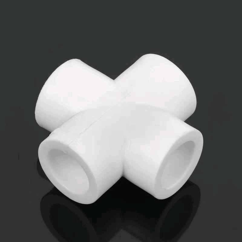 PPR four-way PPR water supply fittings four-way equal diameter four-way positive four-way PP-R water supply fittings white