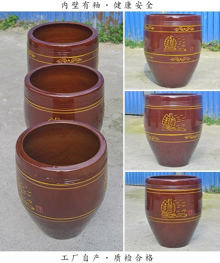Ceramic jar, pickle jar, old-fashioned water jar, tile jar, household pickle egg container, pickle pickle jar, jar