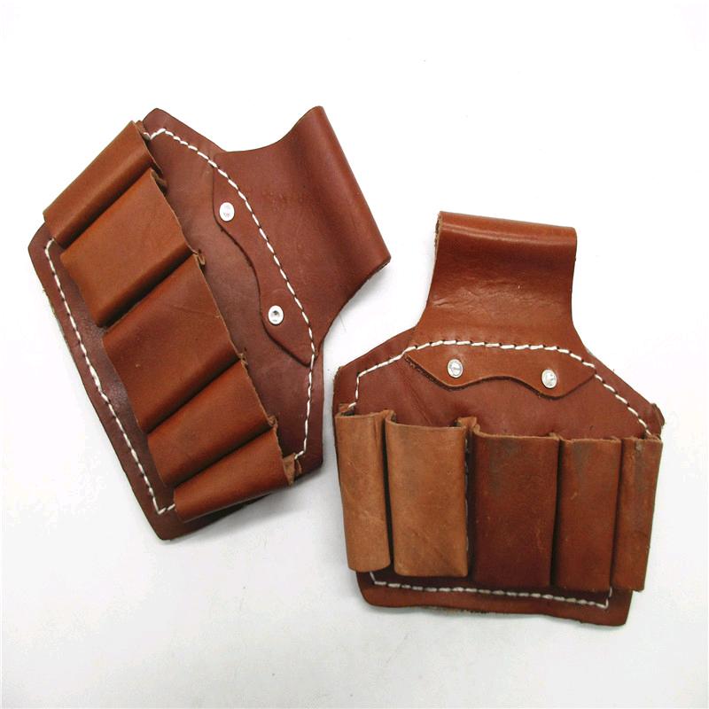 Leather head layer cowhide pliers cover five nested electrician high-altitude operation leather cover tool kit electrician waist bag electrician bag